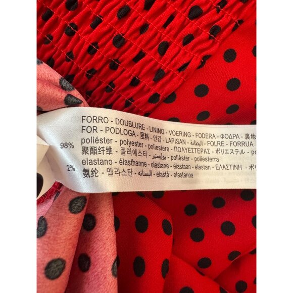 2/$30 ZARA XS Red & Black Polka Dot Mini Dress - Picture 7 of 14